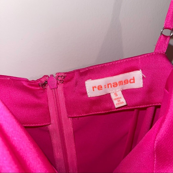 Re:named hot pink satin silk spaghetti strap dress - Picture 8 of 8
